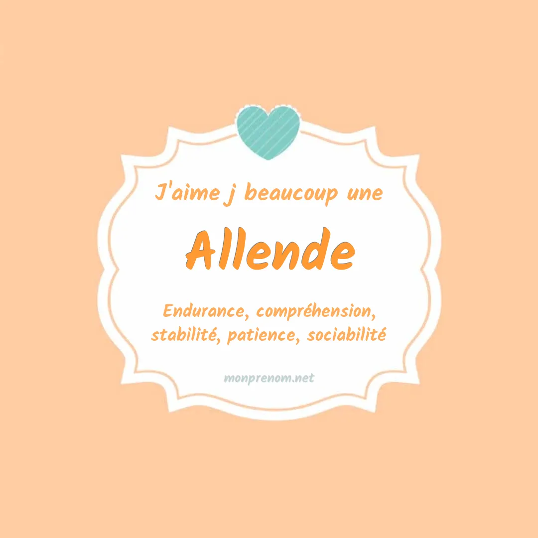 j'aime beaucoup Allende