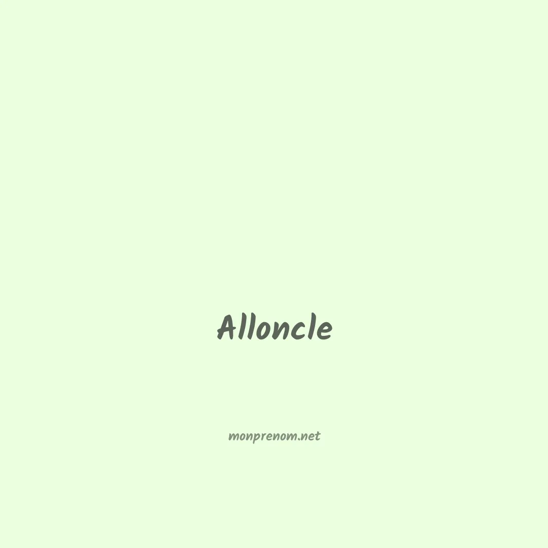 Alloncle en chino