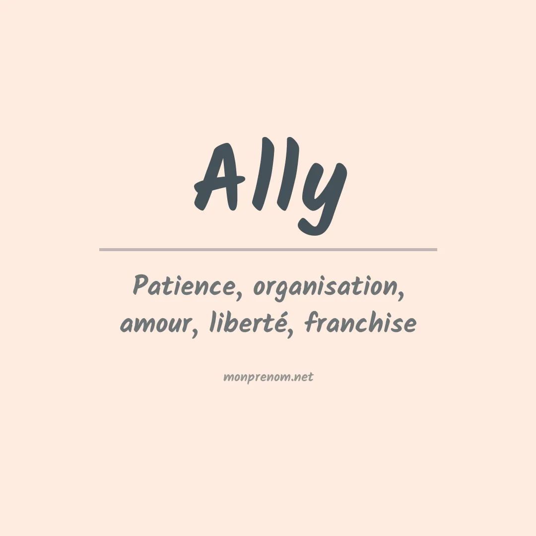 Signification du Prénom Ally