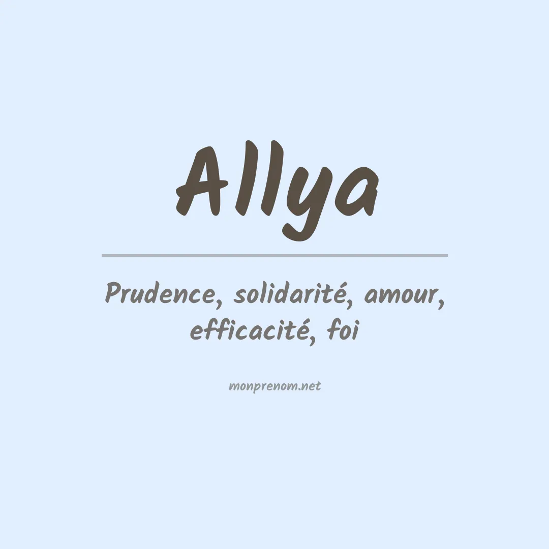 Signification du Prénom Allya Signification du Prénom Allya