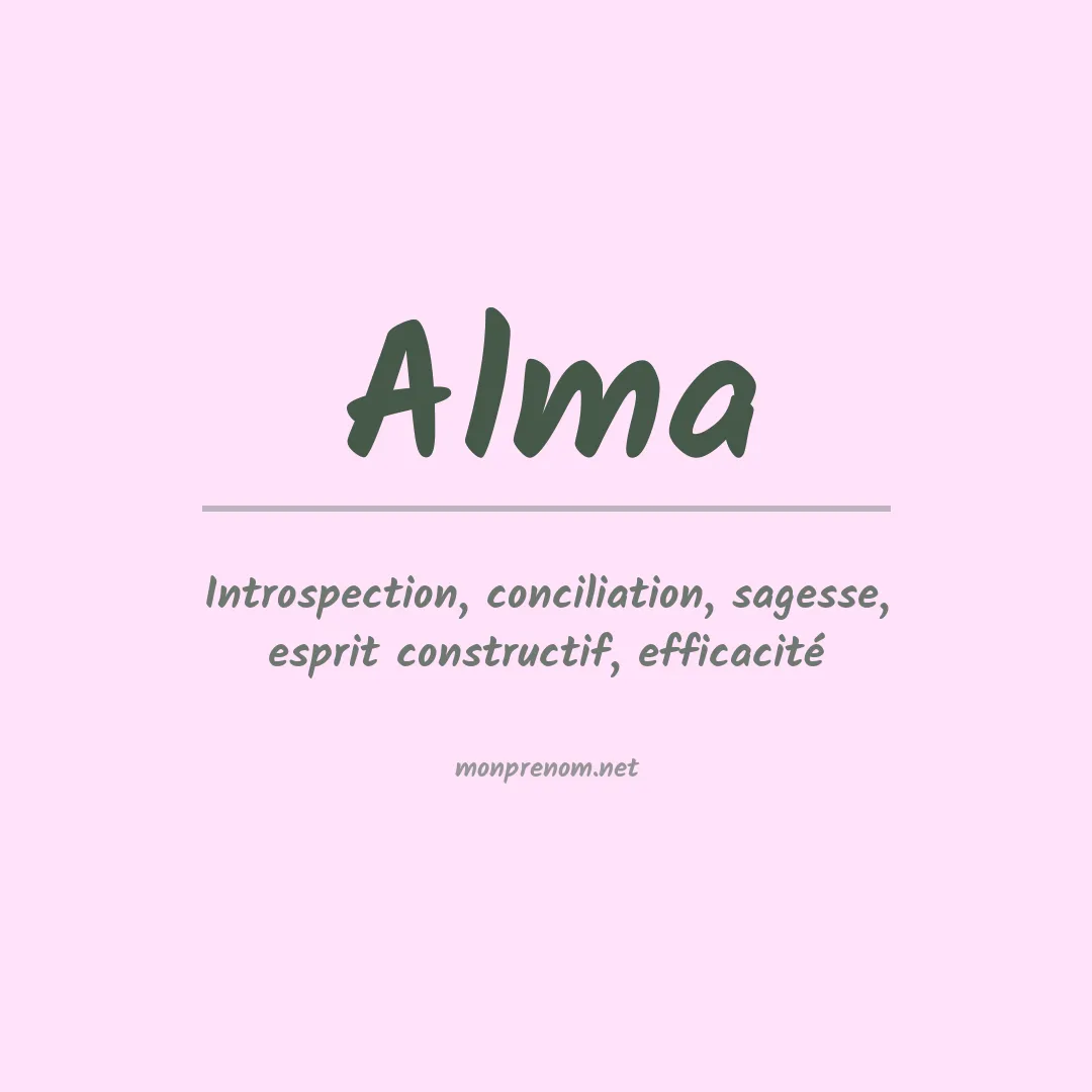 Signification du Prénom Alma