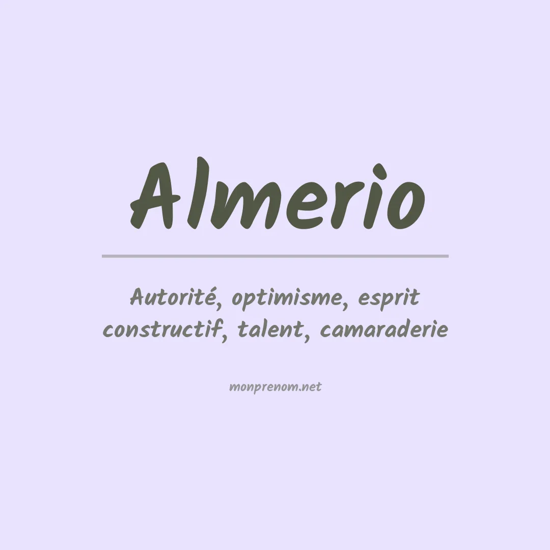 Signification du Prénom Almerio
