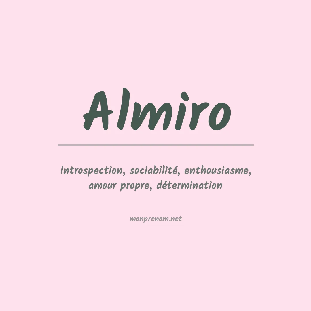 Signification du Prénom Almiro