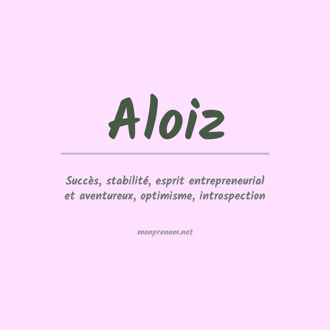 Signification du Prénom Aloiz
