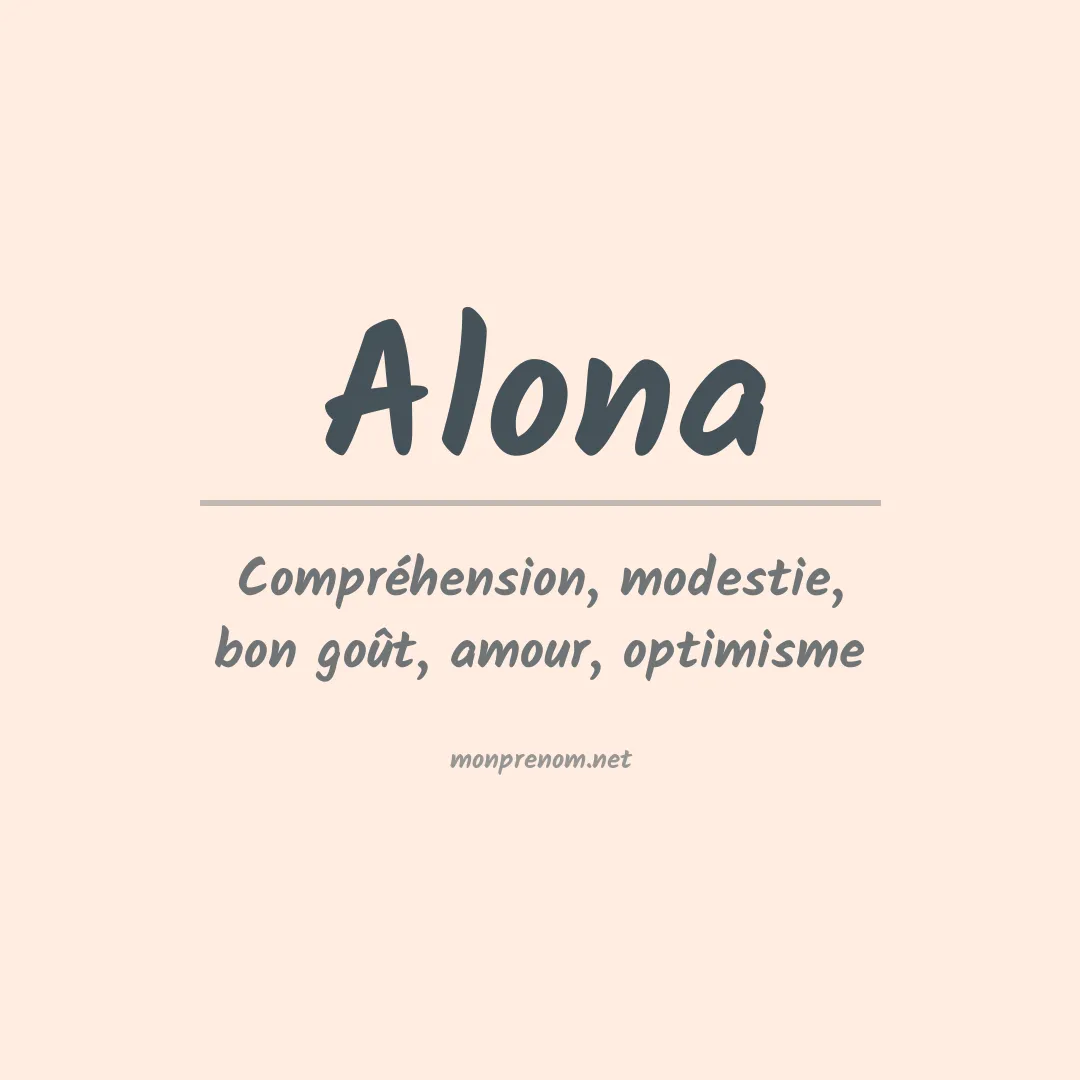 Signification du Prénom Alona Signification du Prénom Alona