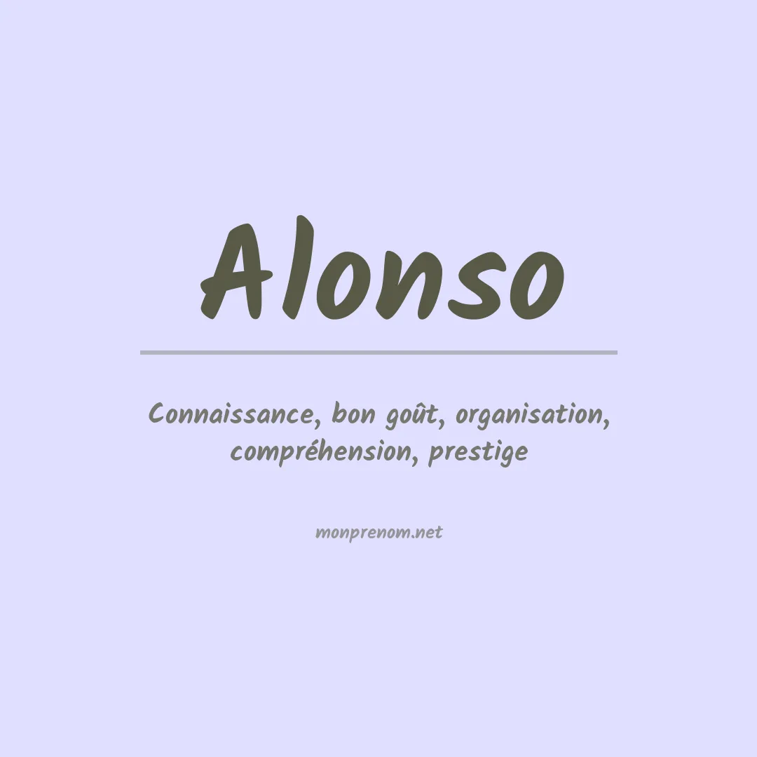 Signification du Prénom Alonso