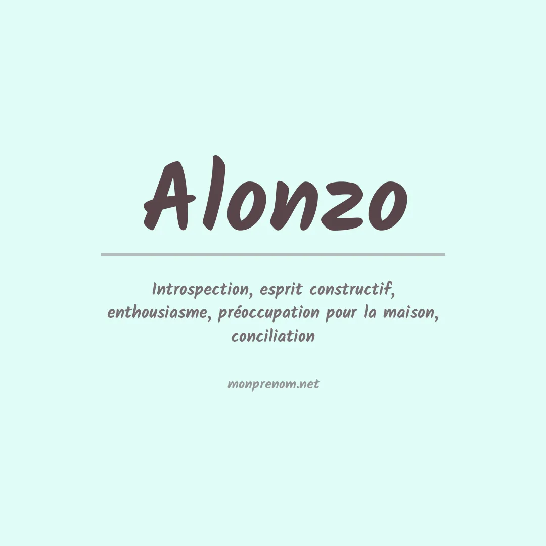 Signification du Prénom Alonzo