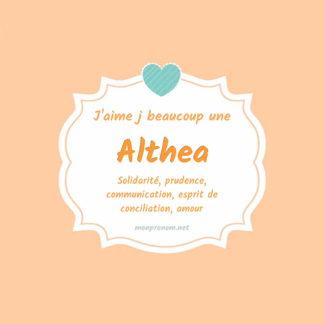 j'aime beaucoup Althea