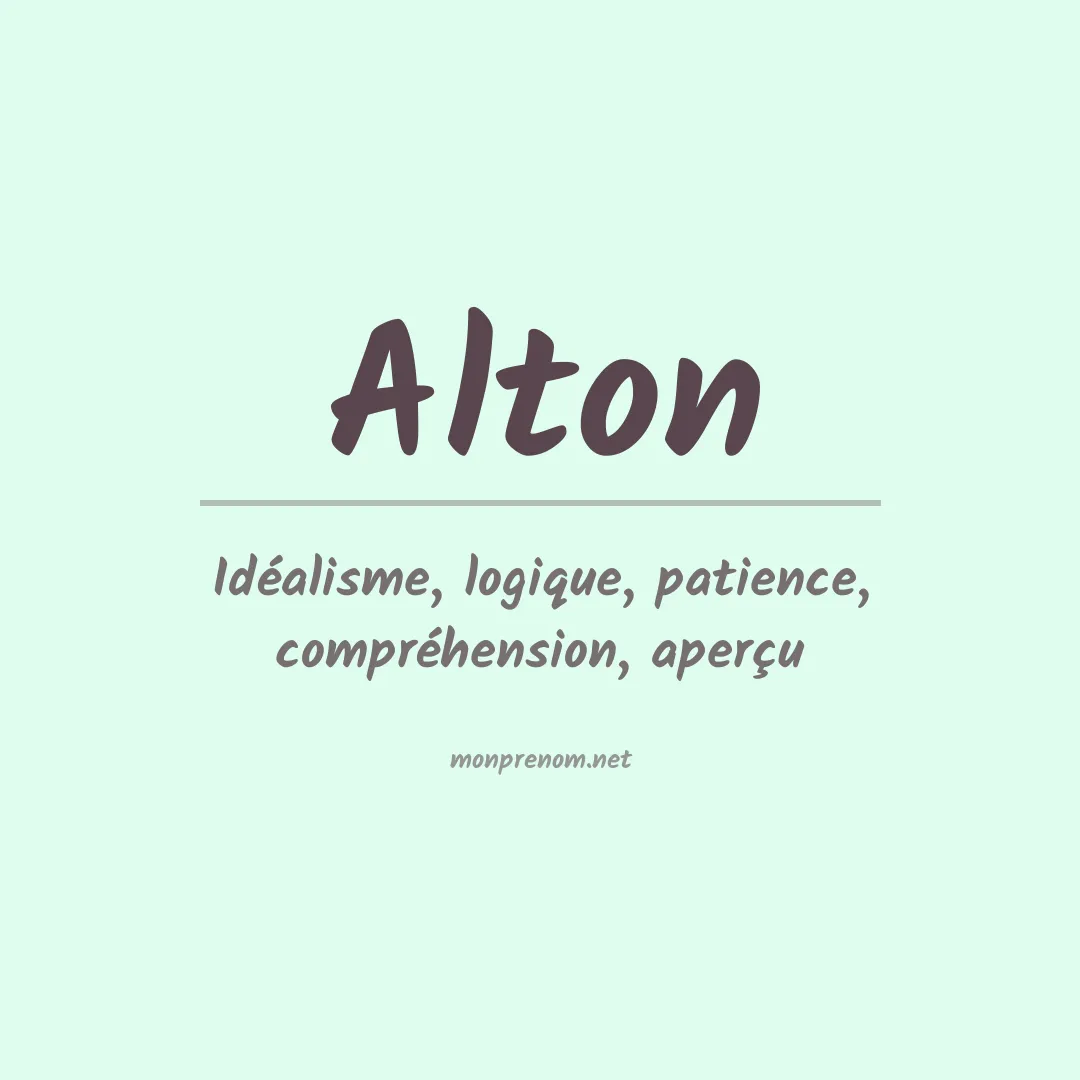 Signification du Prénom Alton