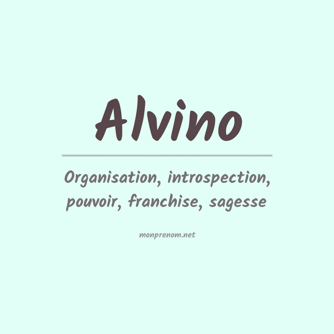 Signification du Prénom Alvino