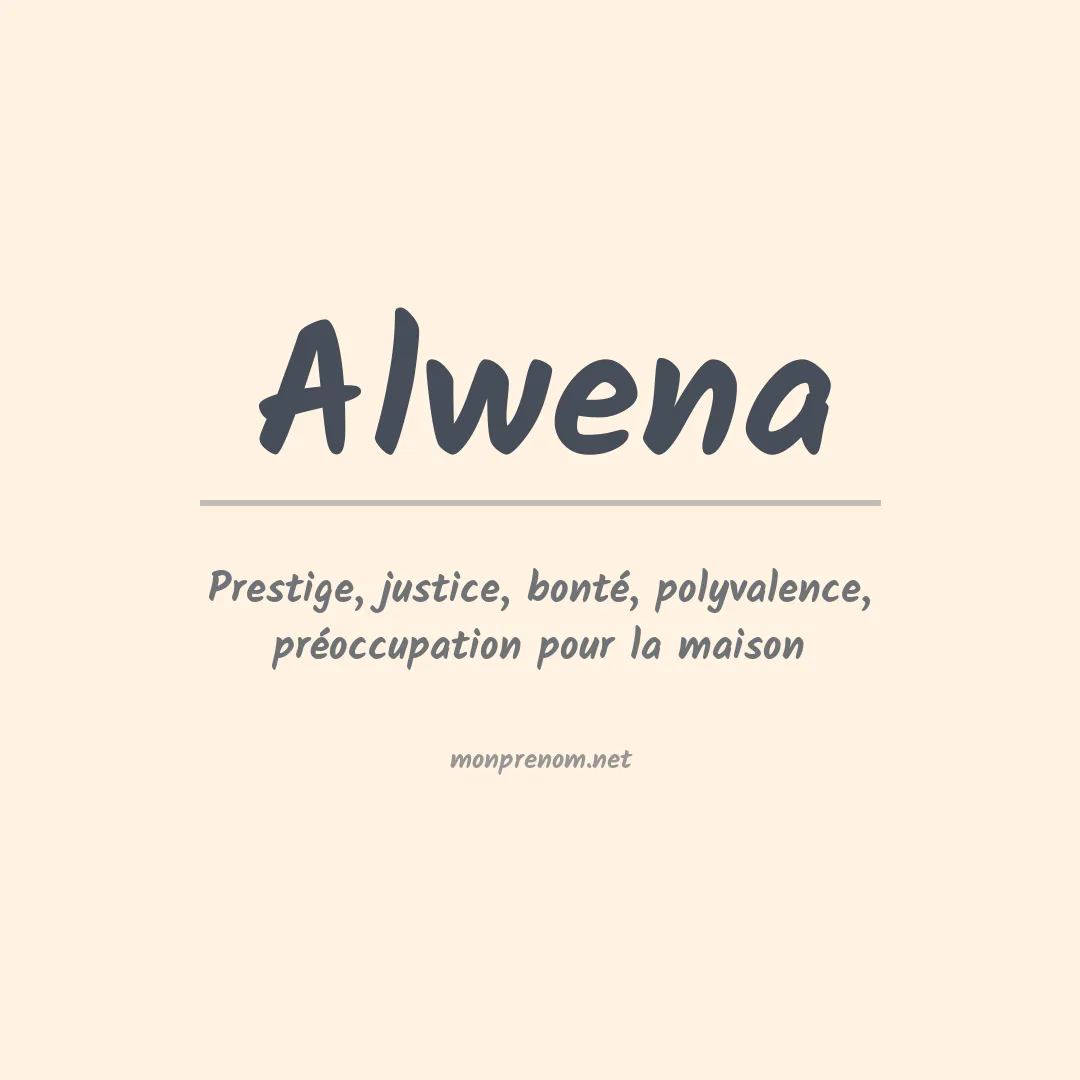 Signification du Prénom Alwena Signification du Prénom Alwena