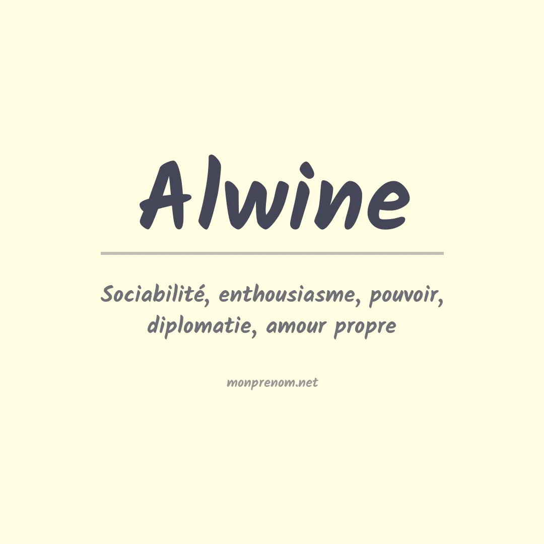 Signification du Prénom Alwine