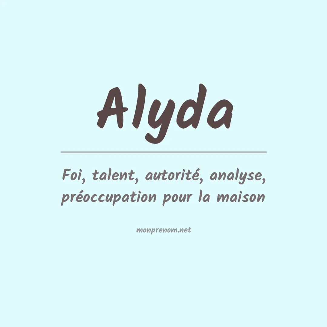 Signification du Prénom Alyda