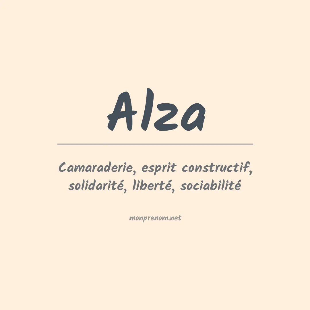 Signification du Prénom Alza