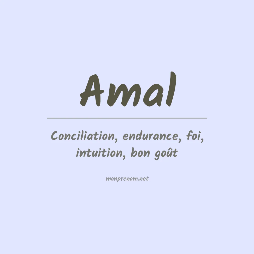 Signification du Prénom Amal