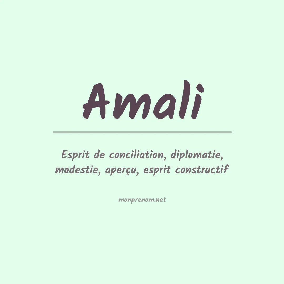 Signification du Prénom Amali Signification du Prénom Amali