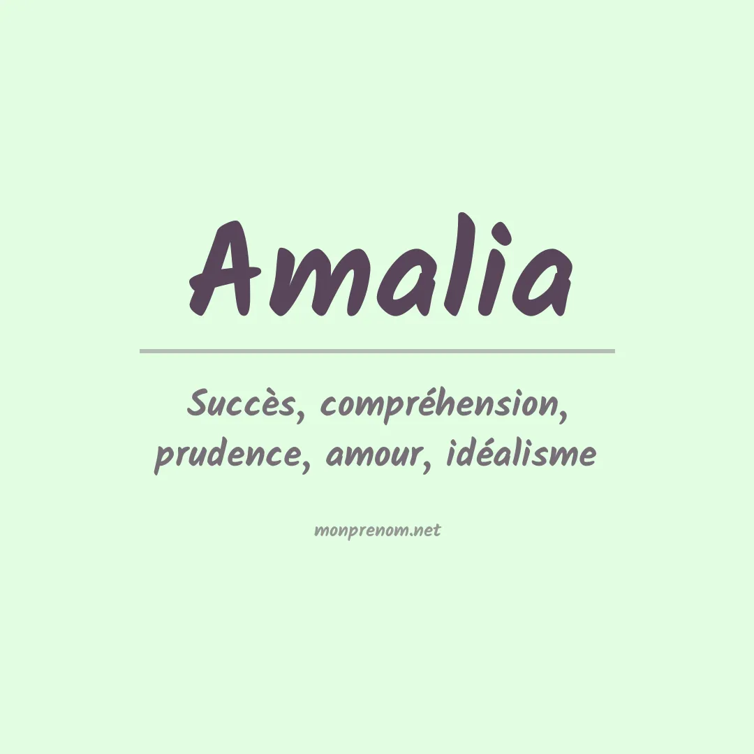 Signification du Prénom Amalia