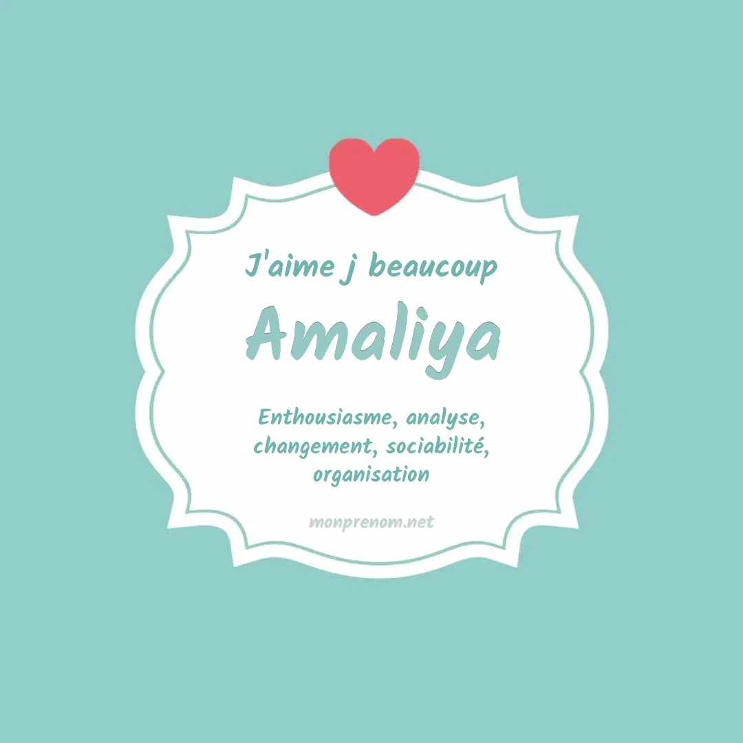 j'aime beaucoup Amaliya
