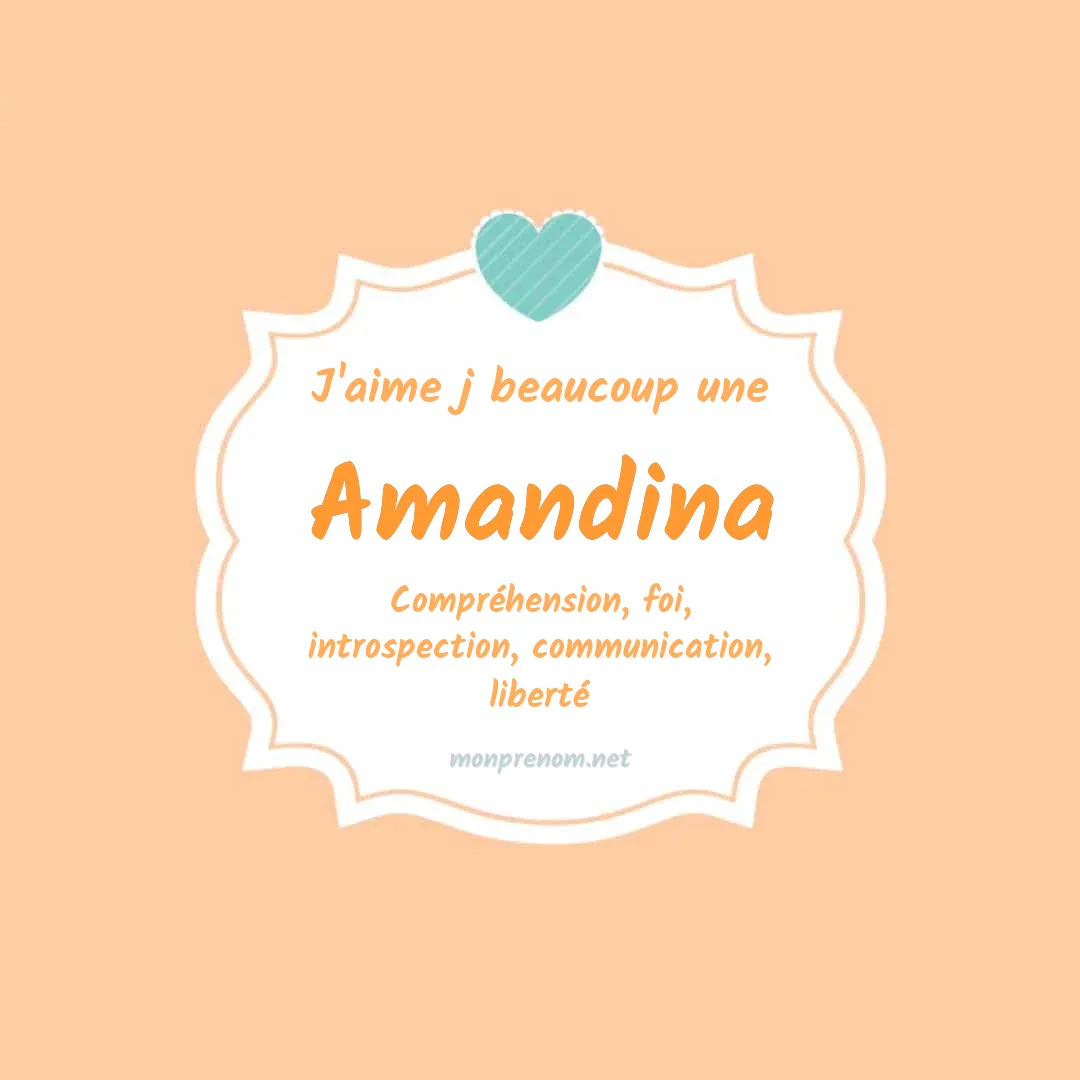 j'aime beaucoup Amandina