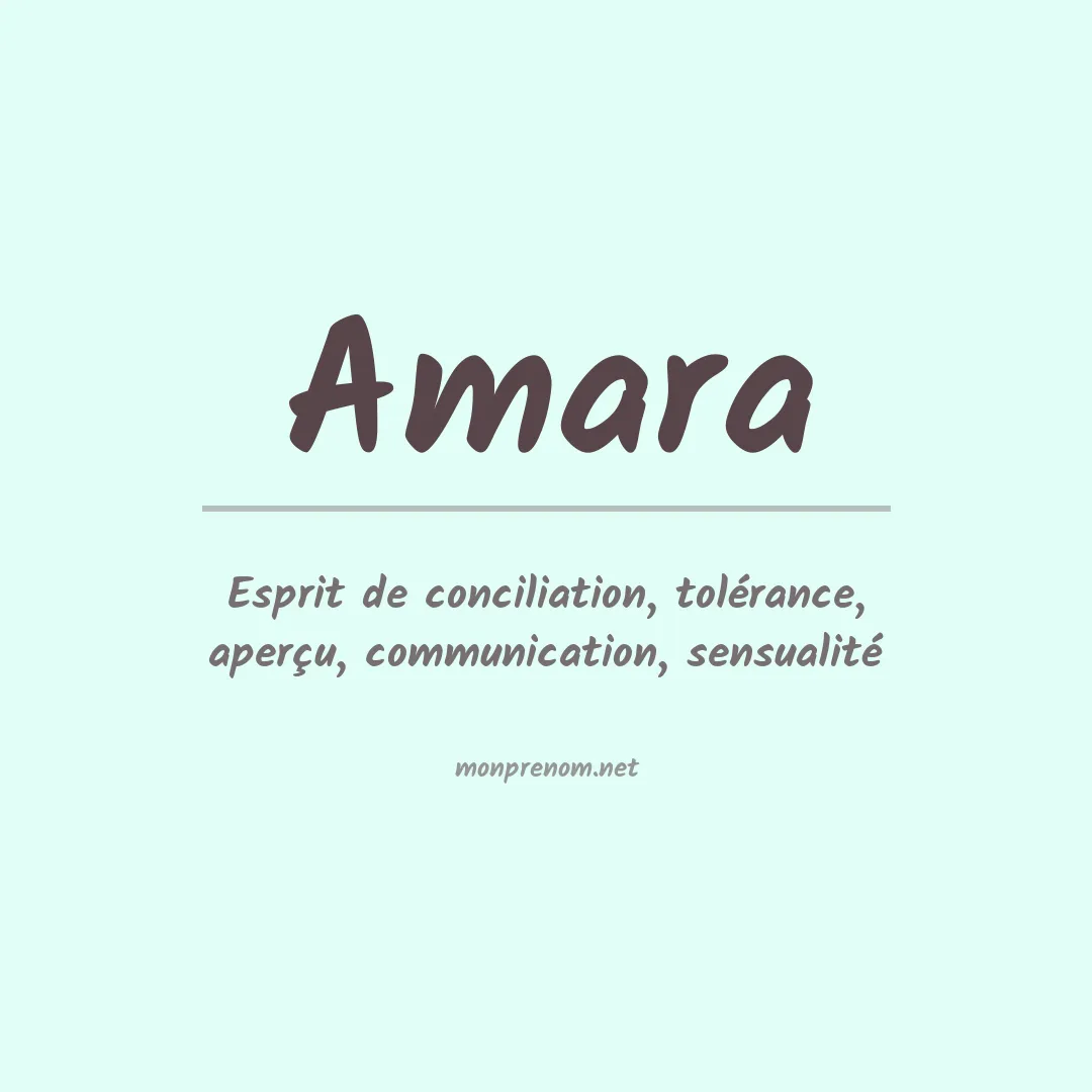 Signification du Prénom Amara