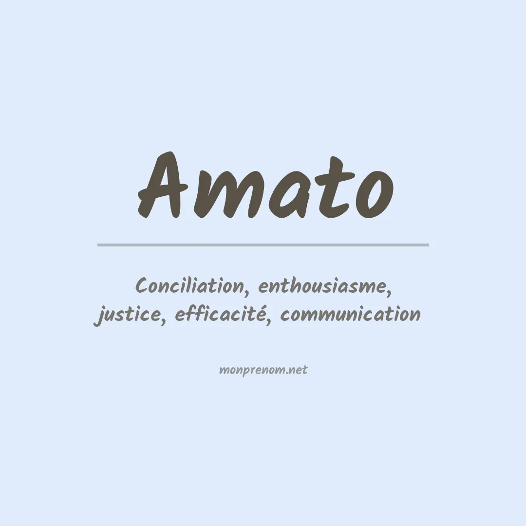 Signification du Prénom Amato