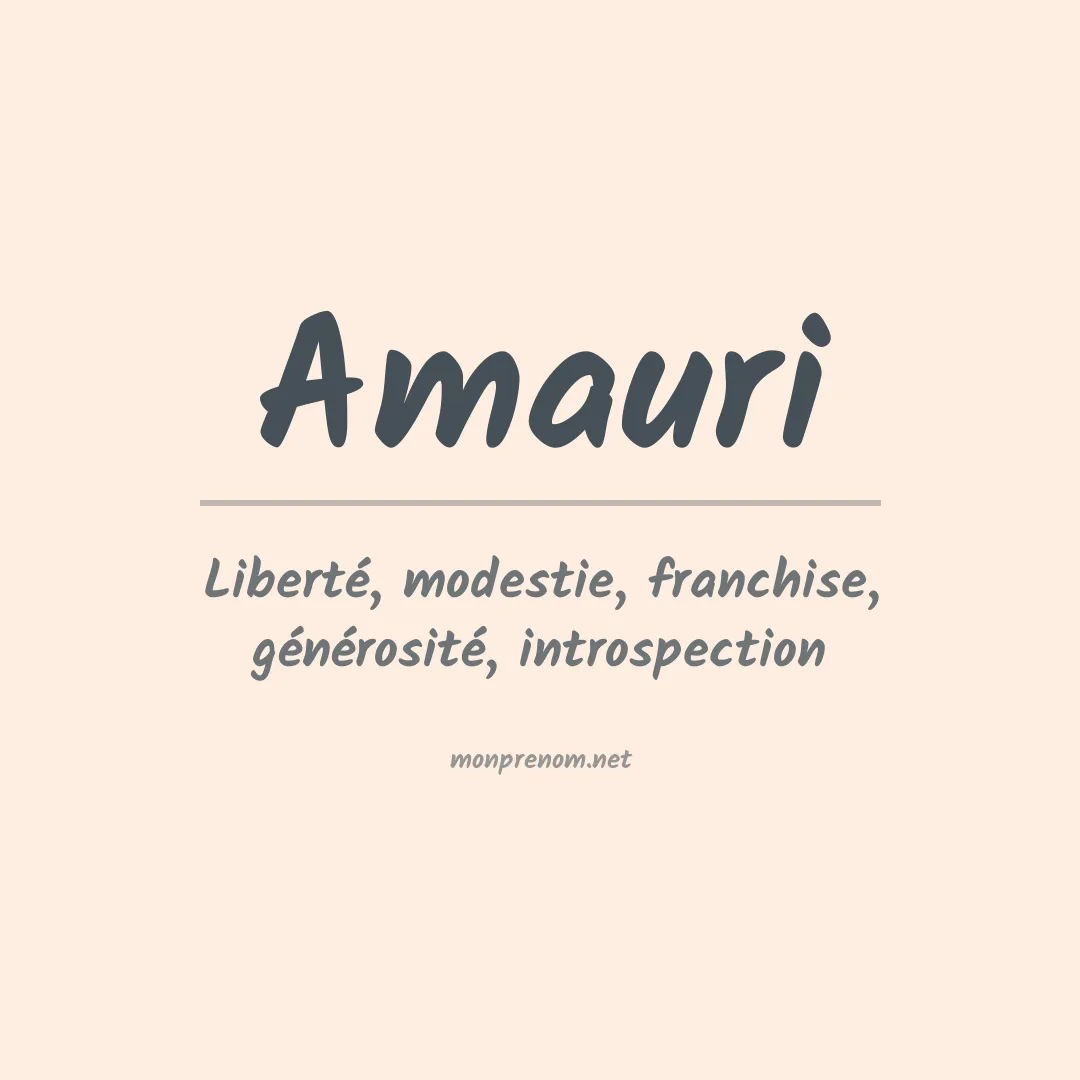 Signification du Prénom Amauri