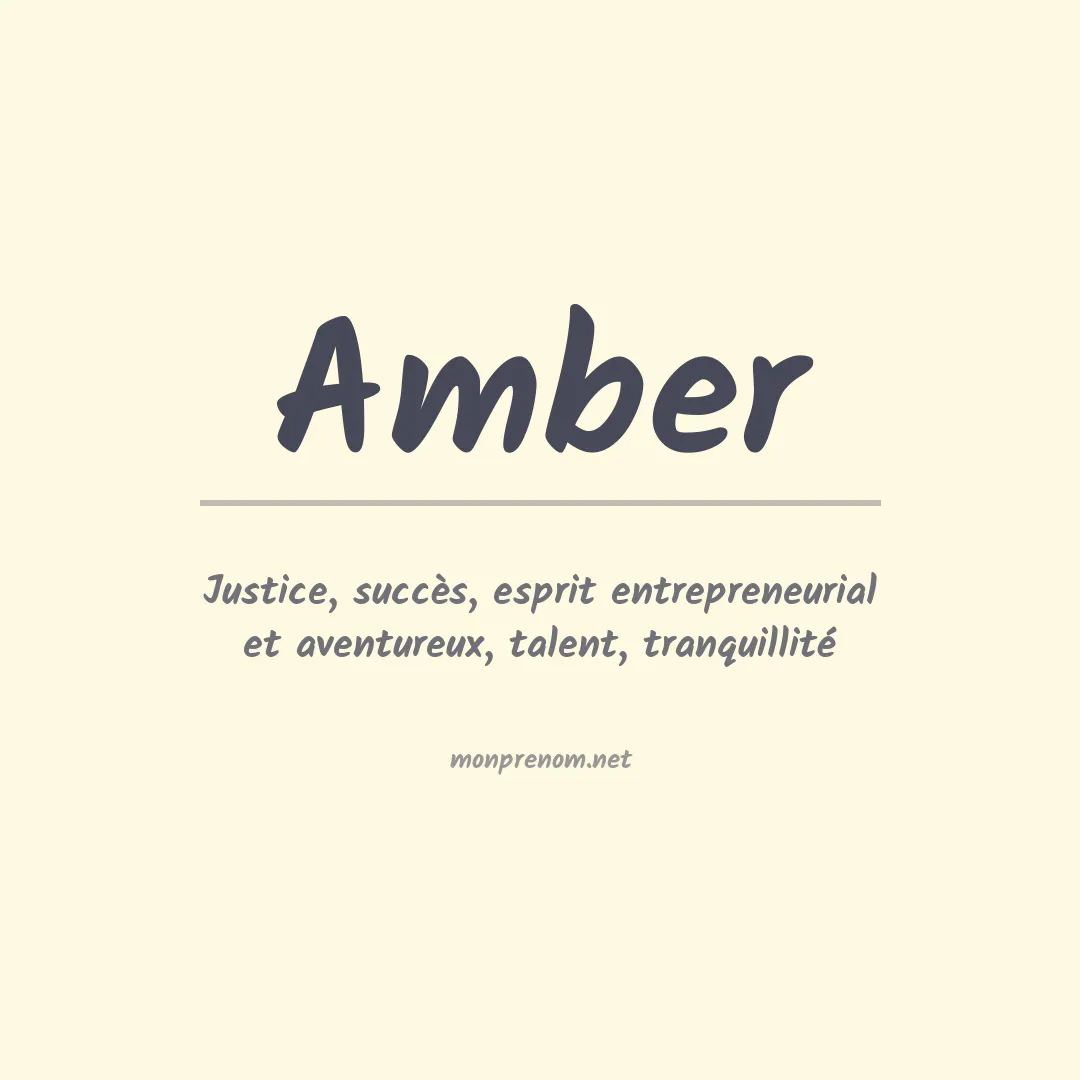 Signification du Prénom Amber