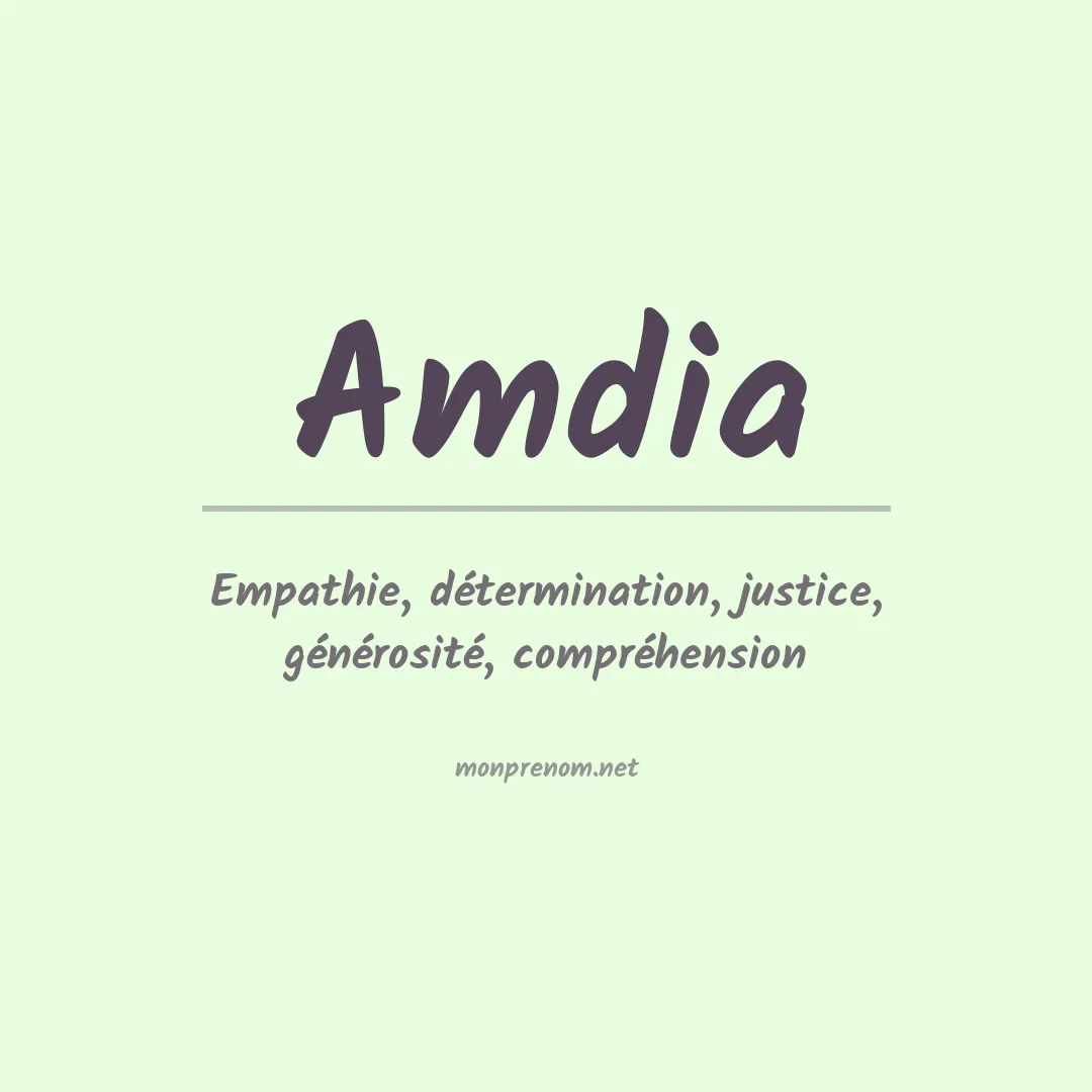 Signification du Prénom Amdia Signification du Prénom Amdia