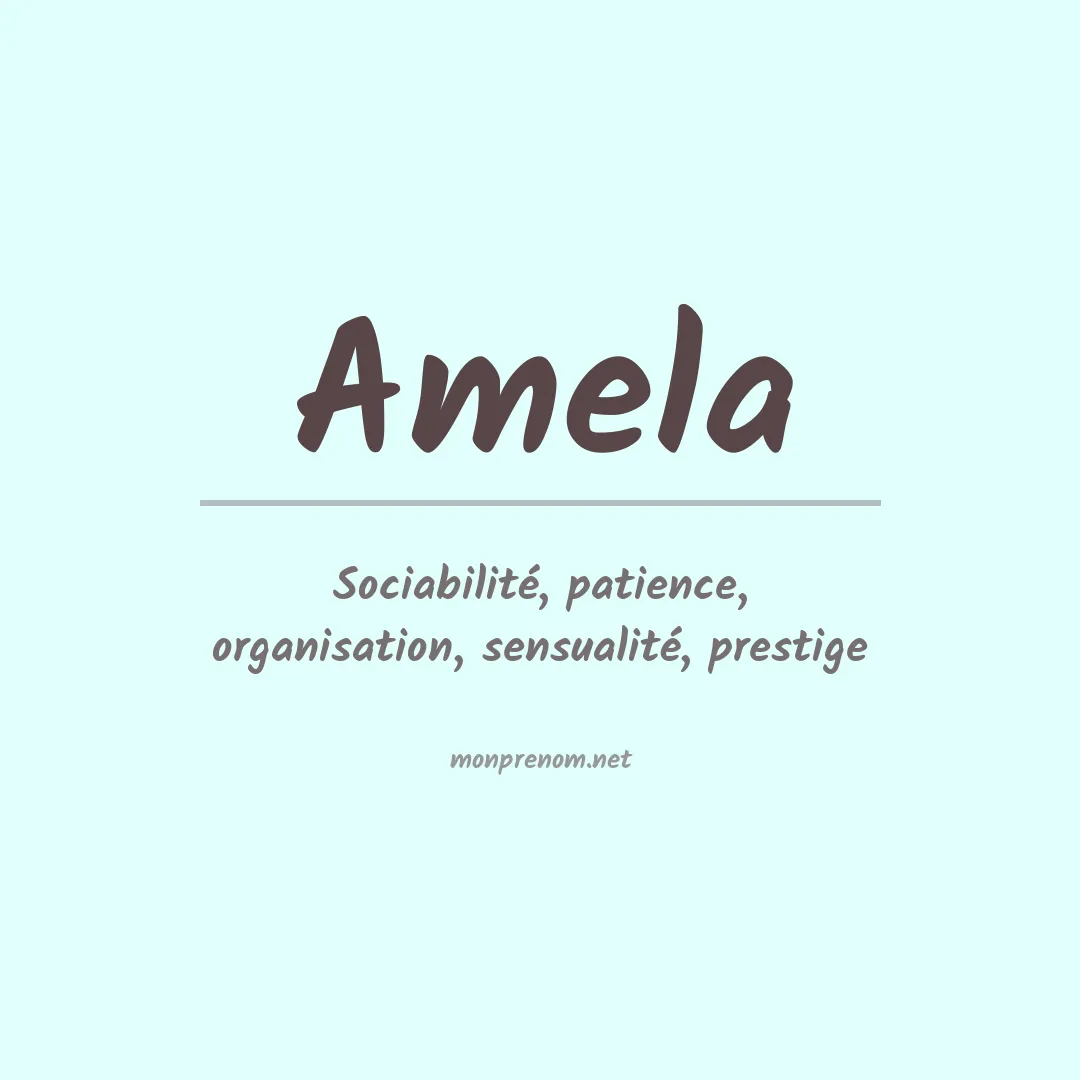 Signification du Prénom Amela Signification du Prénom Amela