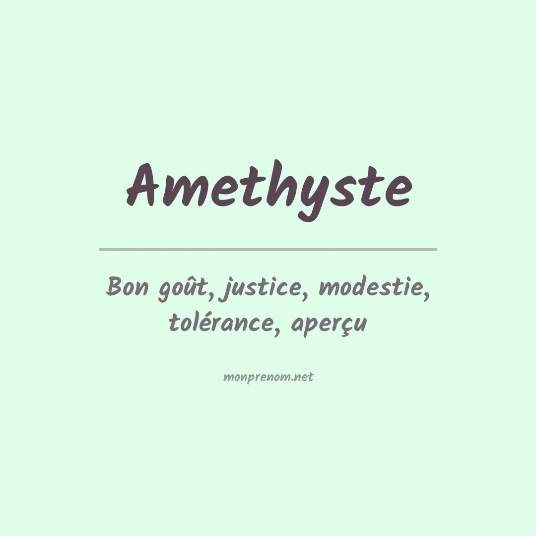 Signification du Prénom Amethyste Signification du Prénom Amethyste