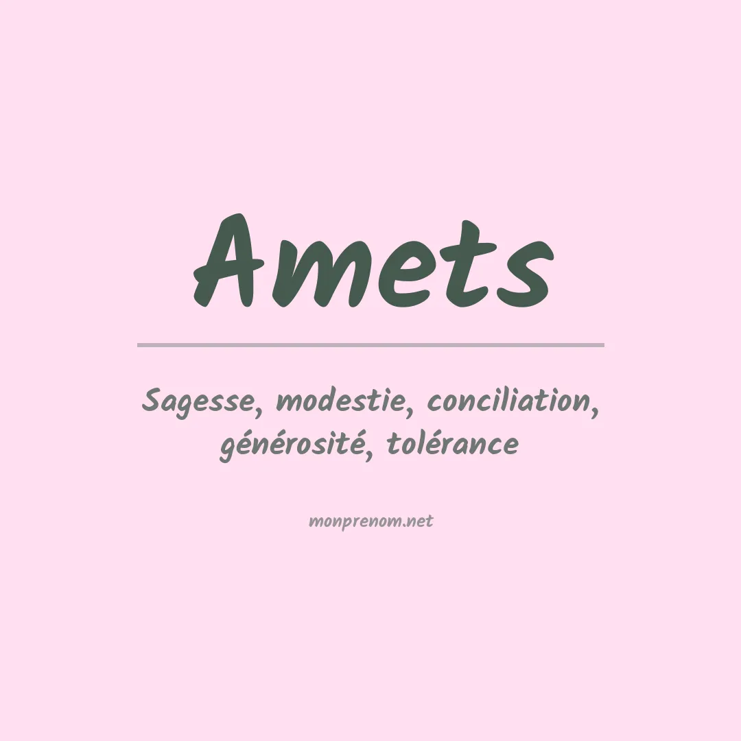 Signification du Prénom Amets Signification du Prénom Amets