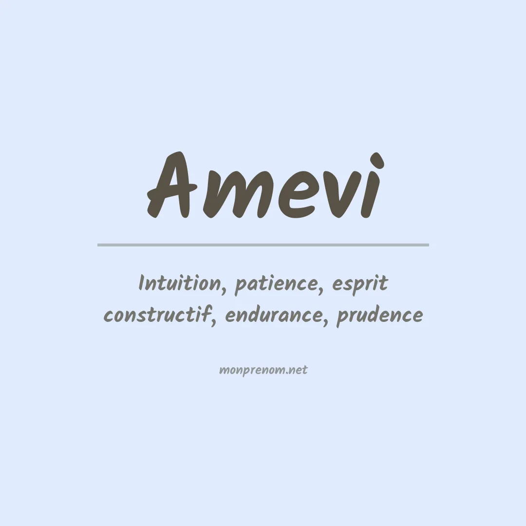 Signification du Prénom Amevi