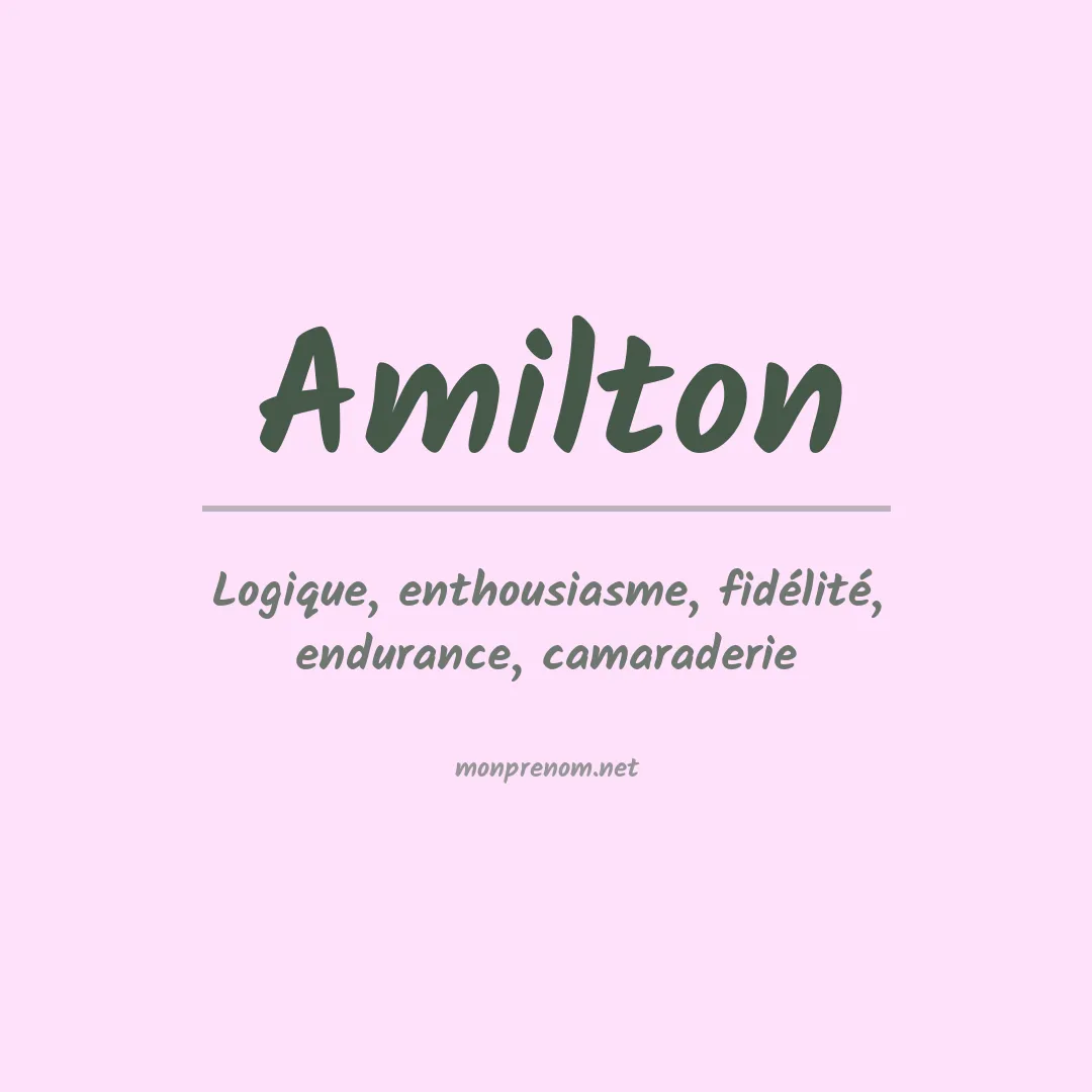 Signification du Prénom Amilton