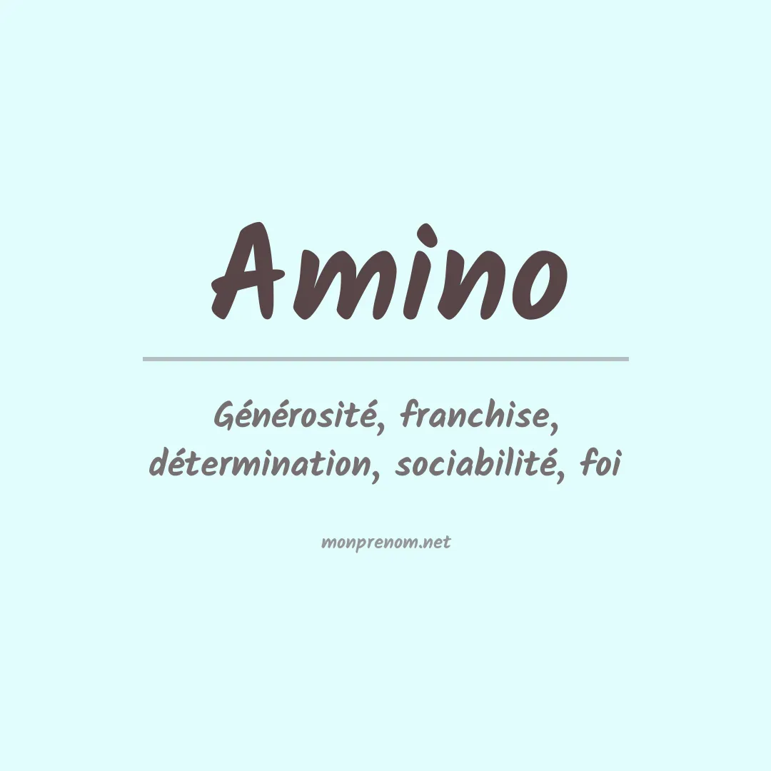 Signification du Prénom Amino