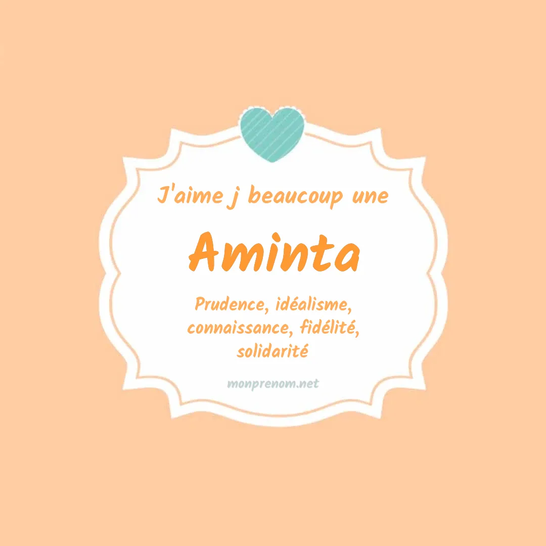 j'aime beaucoup Aminta