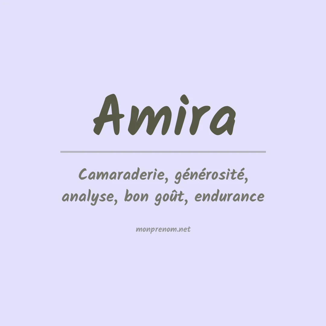 Signification du Prénom Amira