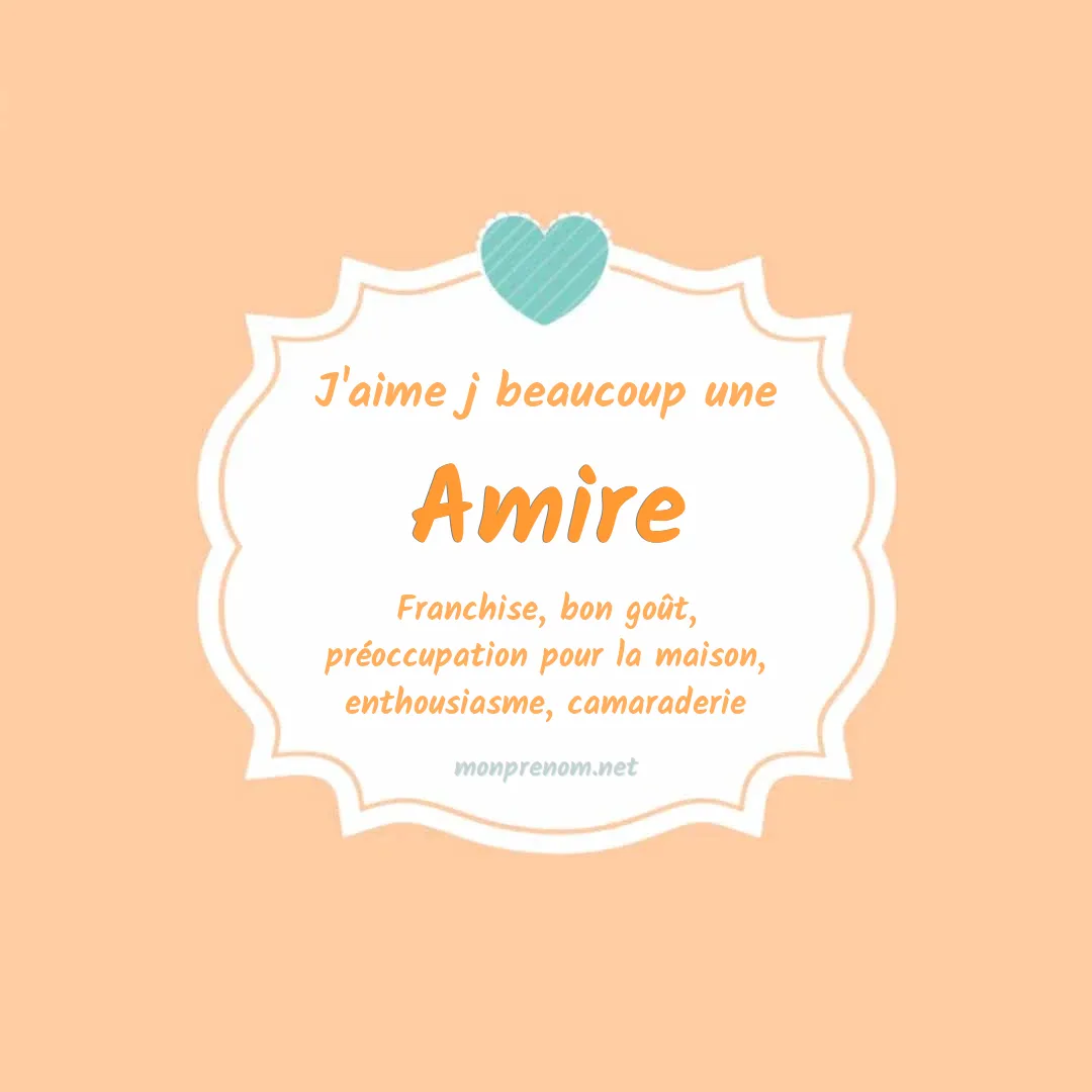j'aime beaucoup Amire
