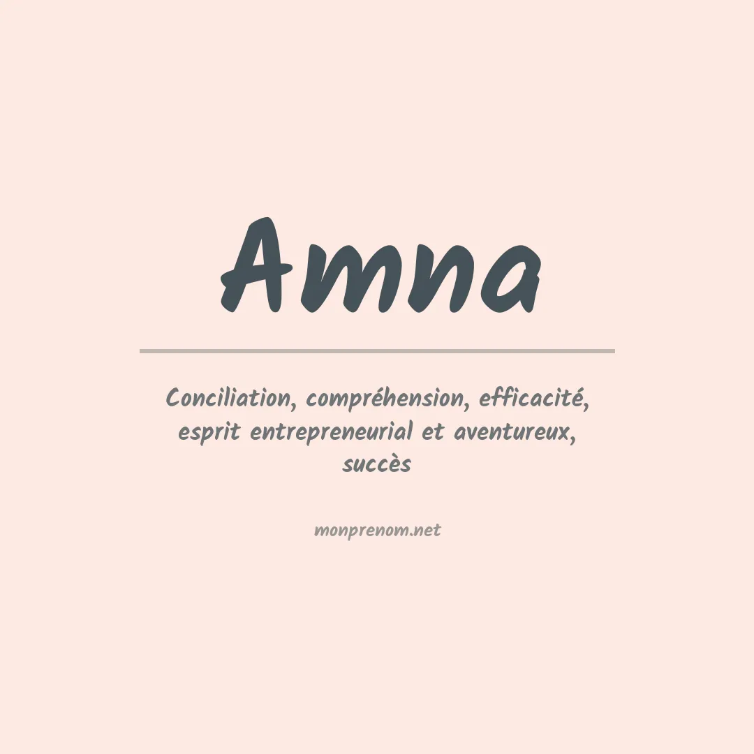 Signification du Prénom Amna Signification du Prénom Amna