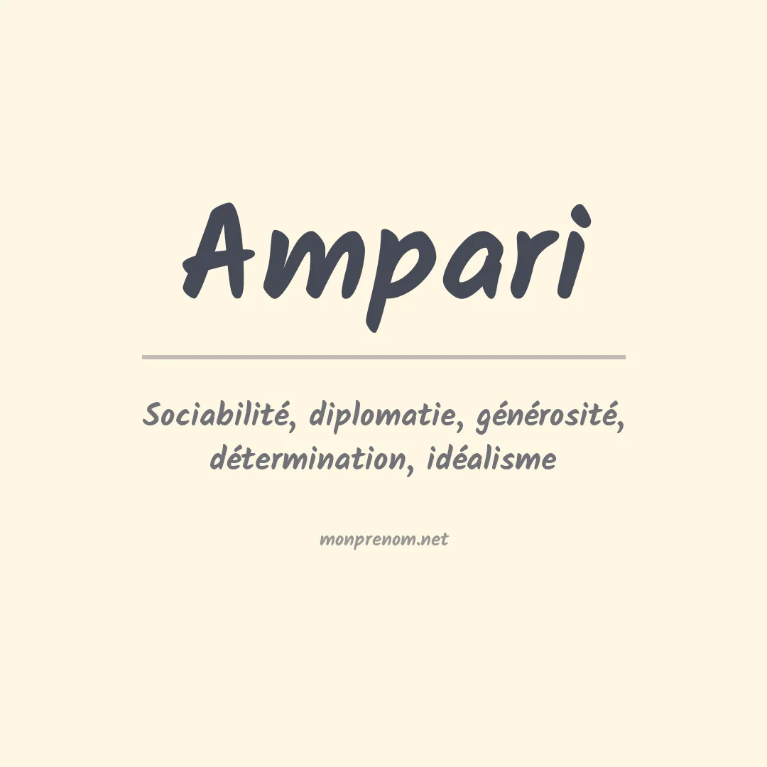 Signification du Prénom Ampari