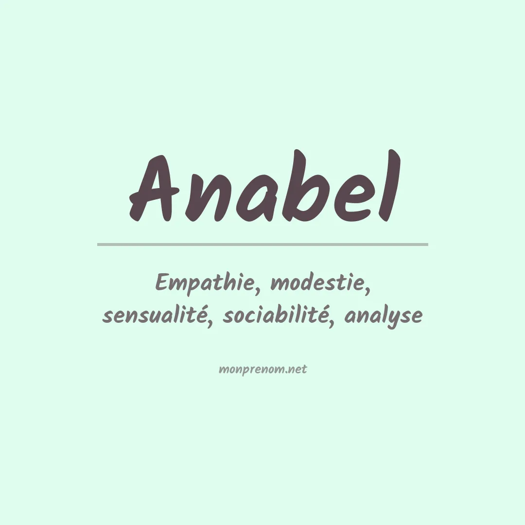 Signification du Prénom Anabel