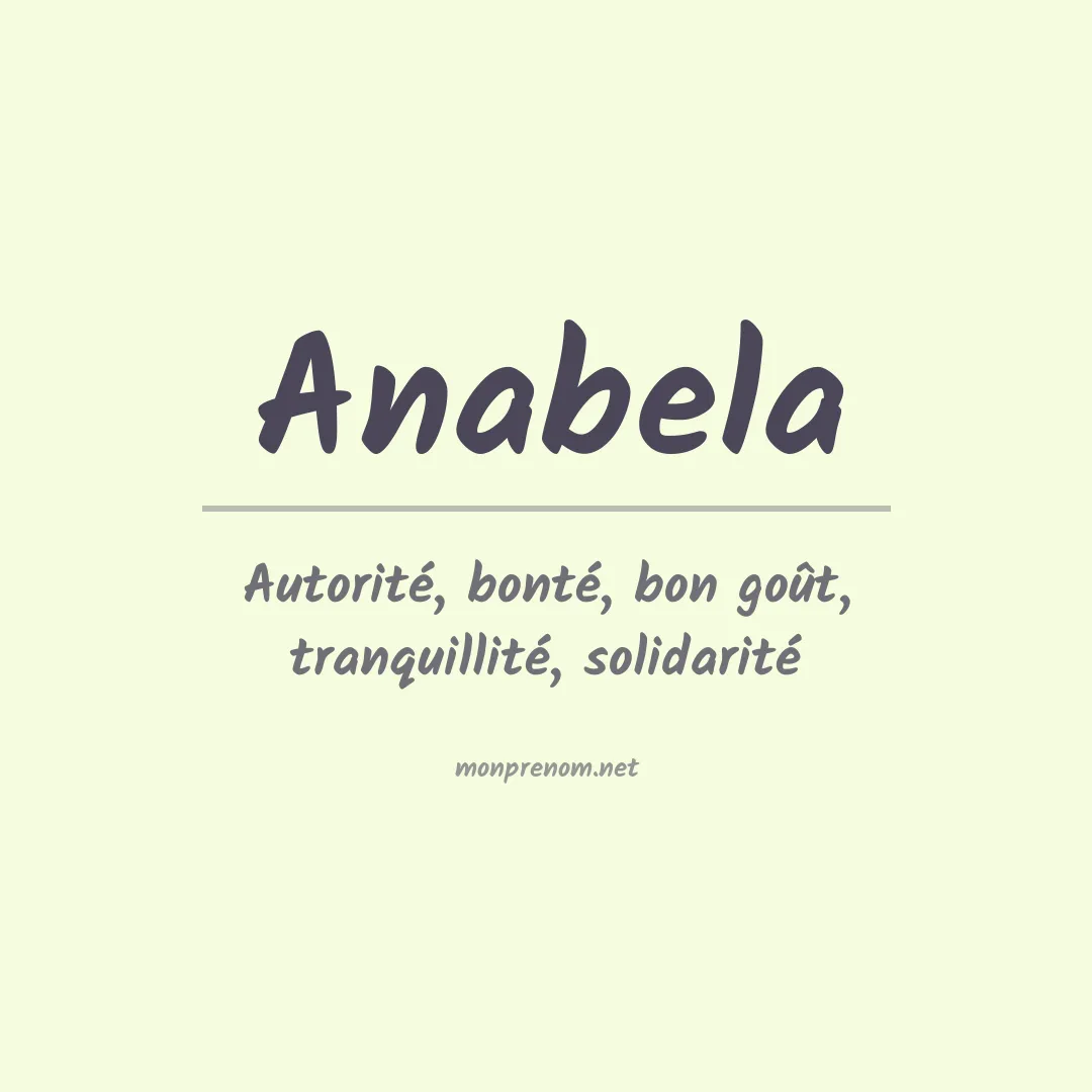 Signification du Prénom Anabela