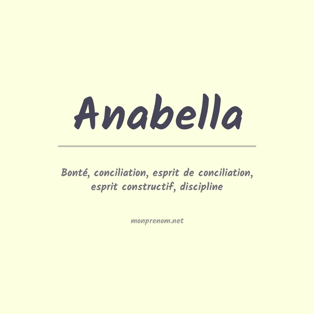 Signification du Prénom Anabella