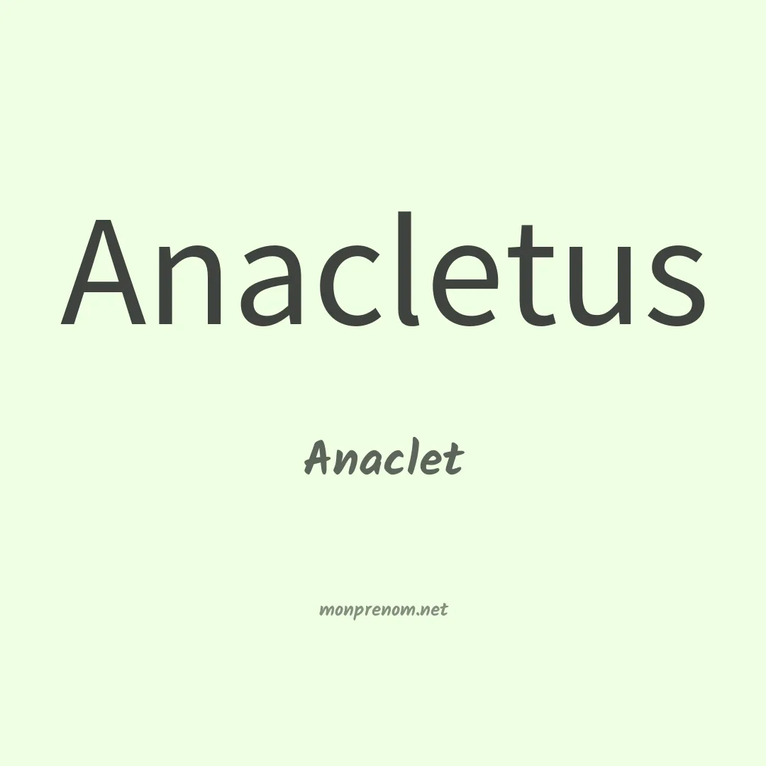 Anaclet en chino