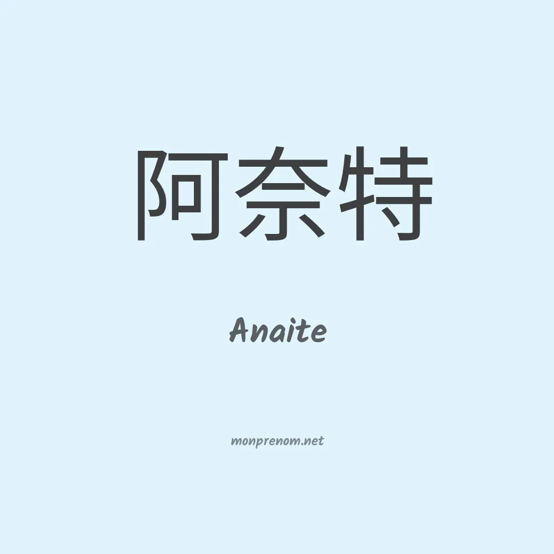 Anaite en chino