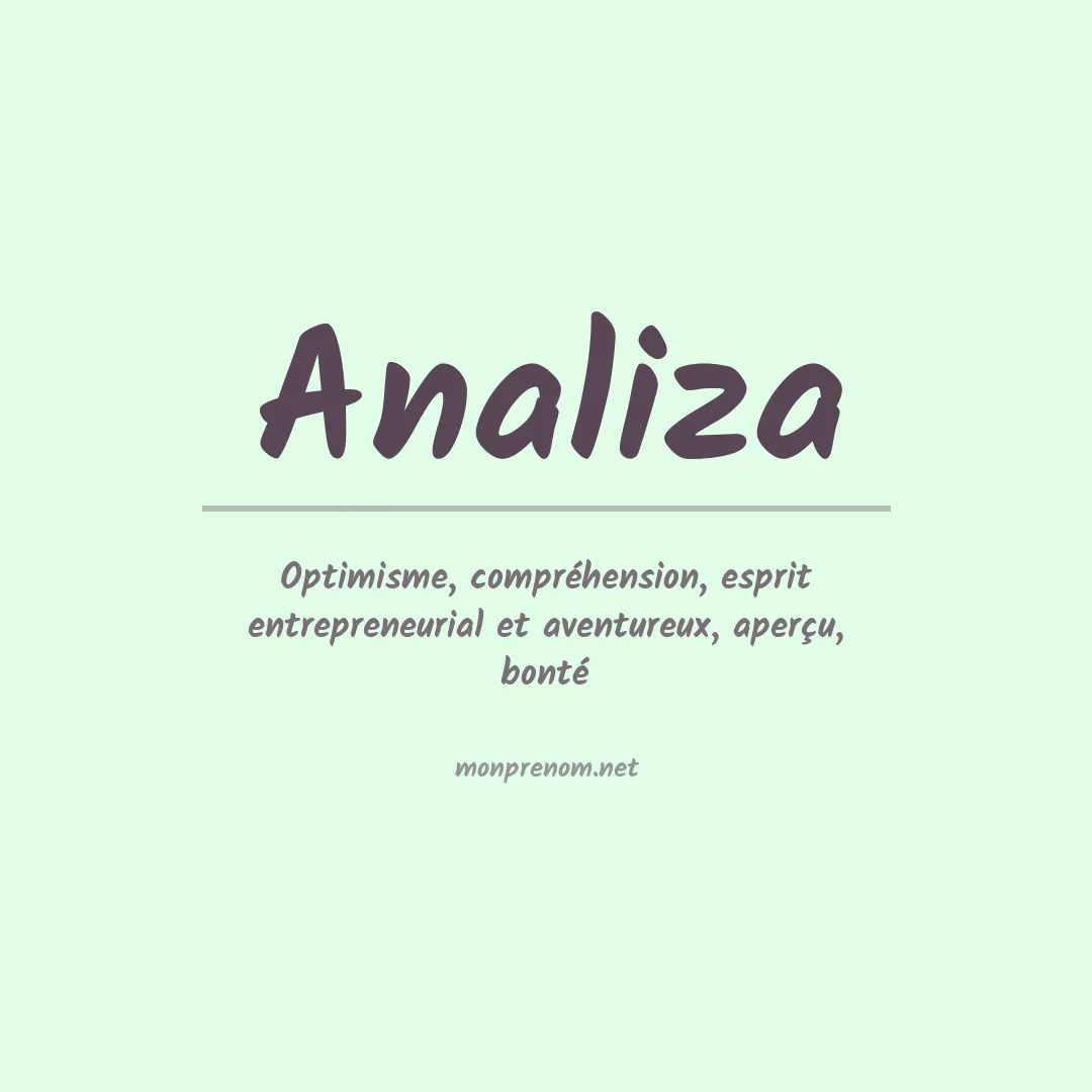 Signification du Prénom Analiza