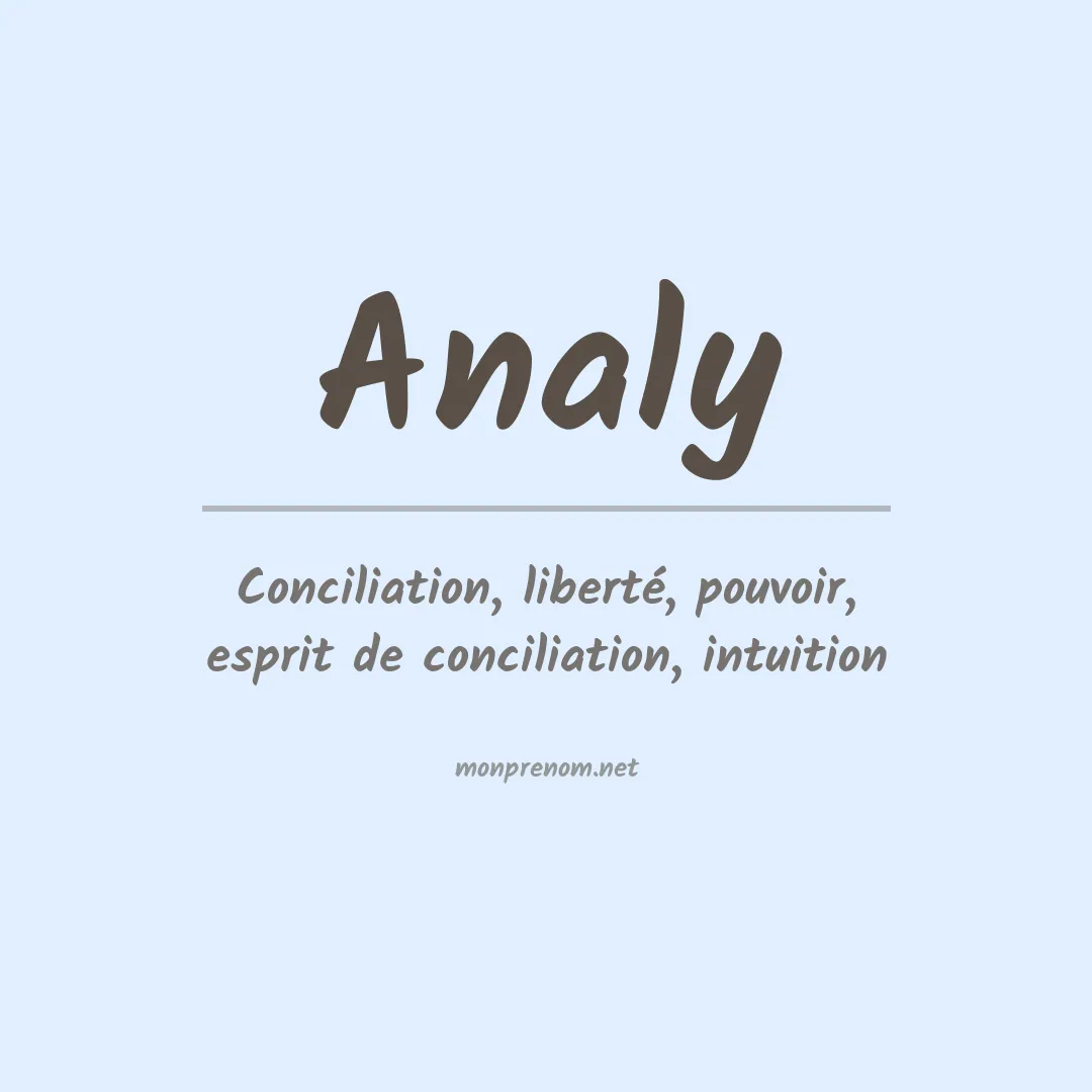 Signification du Prénom Analy