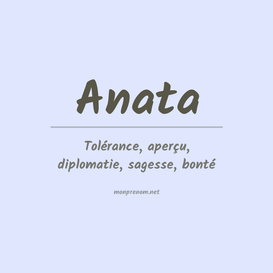 Signification du Prénom Anata Signification du Prénom Anata