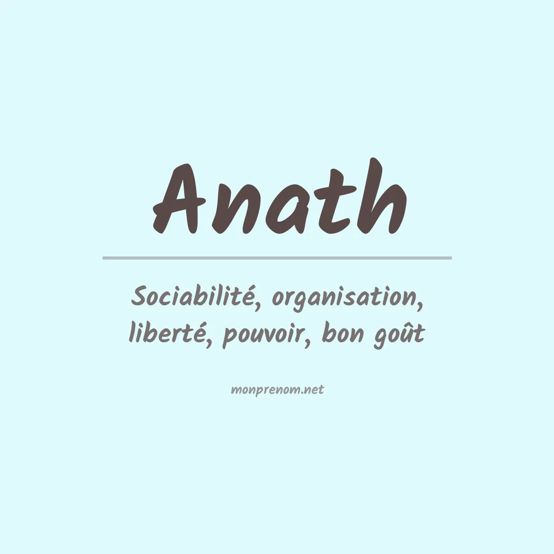 Signification du Prénom Anath Signification du Prénom Anath