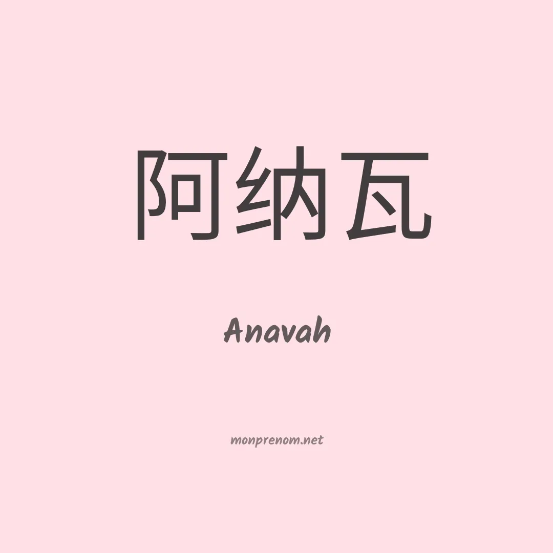 Anavah en chino