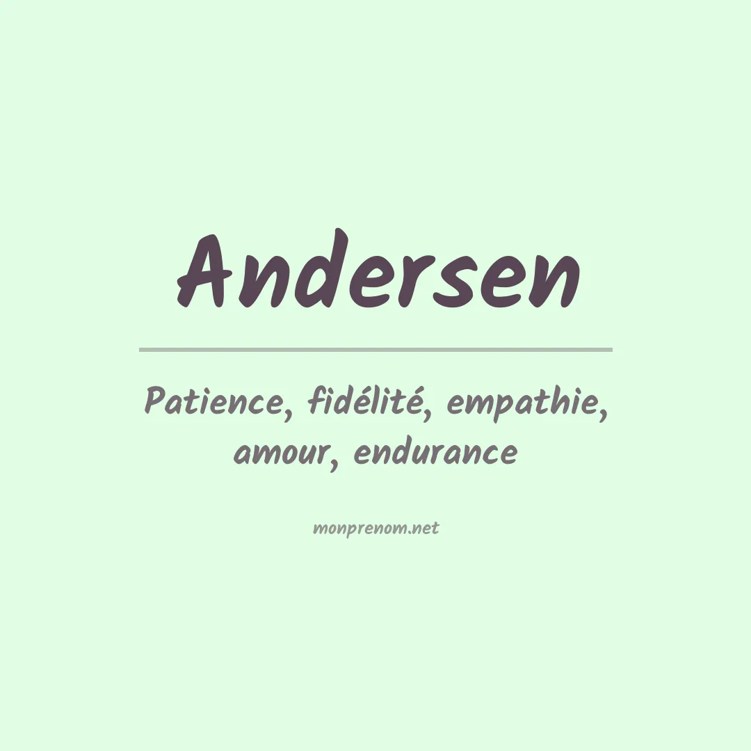 Signification du Prénom Andersen
